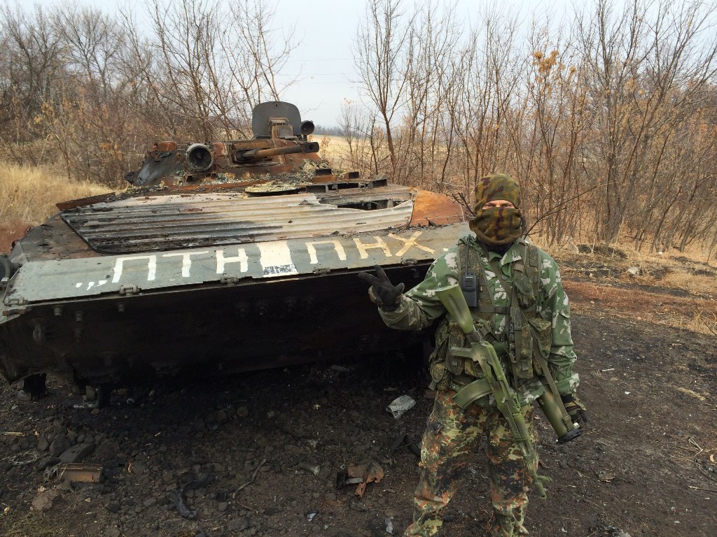 Destroyed Ukrainian BMP-2 in Smeloe