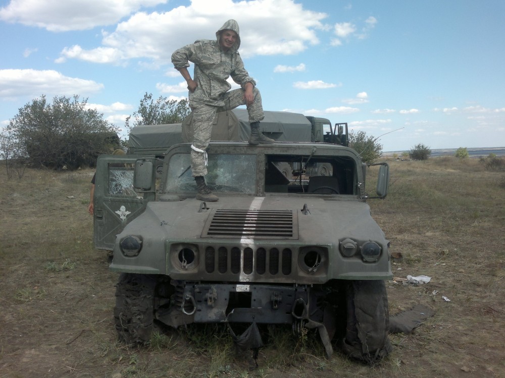 Knocked out Ukrainian Hummer Humvee (Хамви)
