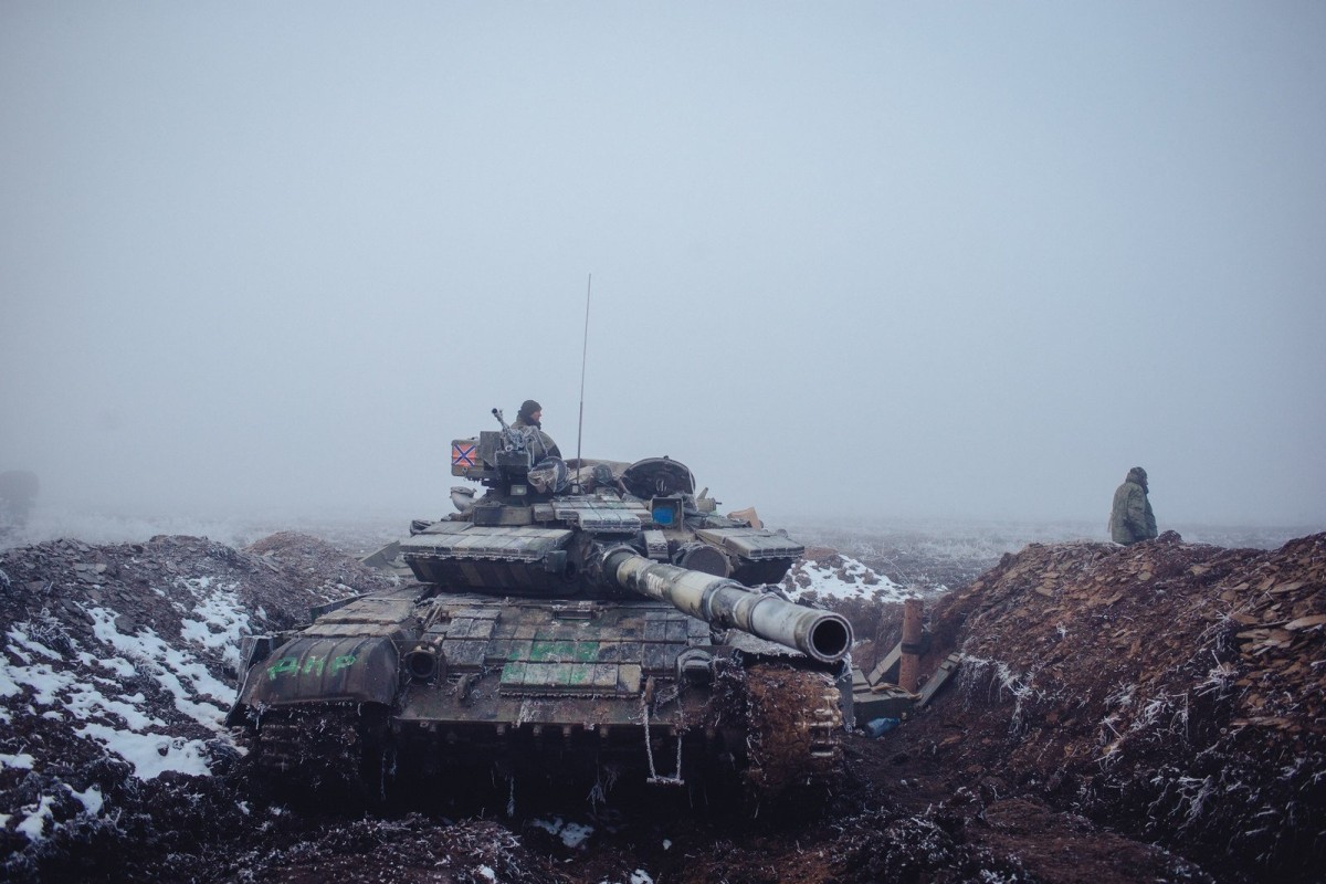 Танк Т-64БВ войск ДНР, захваченный в сентябре 2014. Фотография февраля 2015