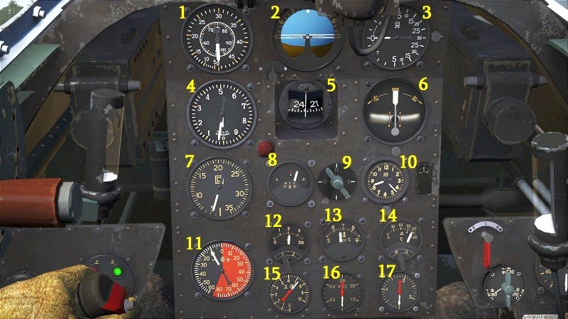 Приборы в кабине истребителя ki-84 cockpits instrument Гром войны