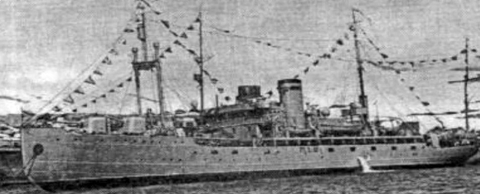 former icebreaker heavily armed as minelayers for the war, and actively used during Curili campaign