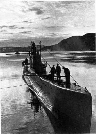 Sovetska ponorka Scuka, pouzivana ve druhe svetove valce. Soviet Northern fleet submarine of Sch (pike) type