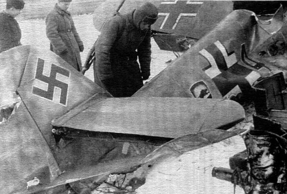 Bf109f German fighter shotdown in USSR