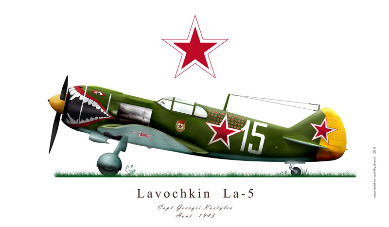 цветной боковик La5 caza ruso LavotskinLavotchkine La.5 La5 