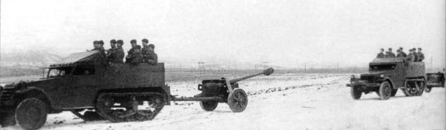 Schwytany niemieckiego anty-zbiornik pistolet w Armii Czerwonej. II wojna swiatowa. PaK40