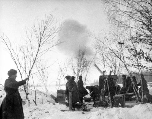 ww2 Russian A-19 122-mm gun in 1941