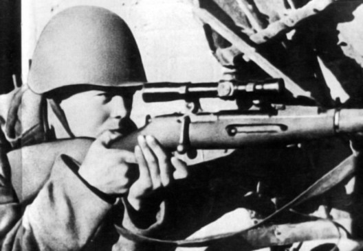 foto Experienced marksmans WWII USSR Soviet sniper Chehov