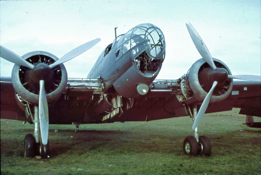 foto color photo WWII ww2 Poland Sily Powietrzne PZL P.37 Los