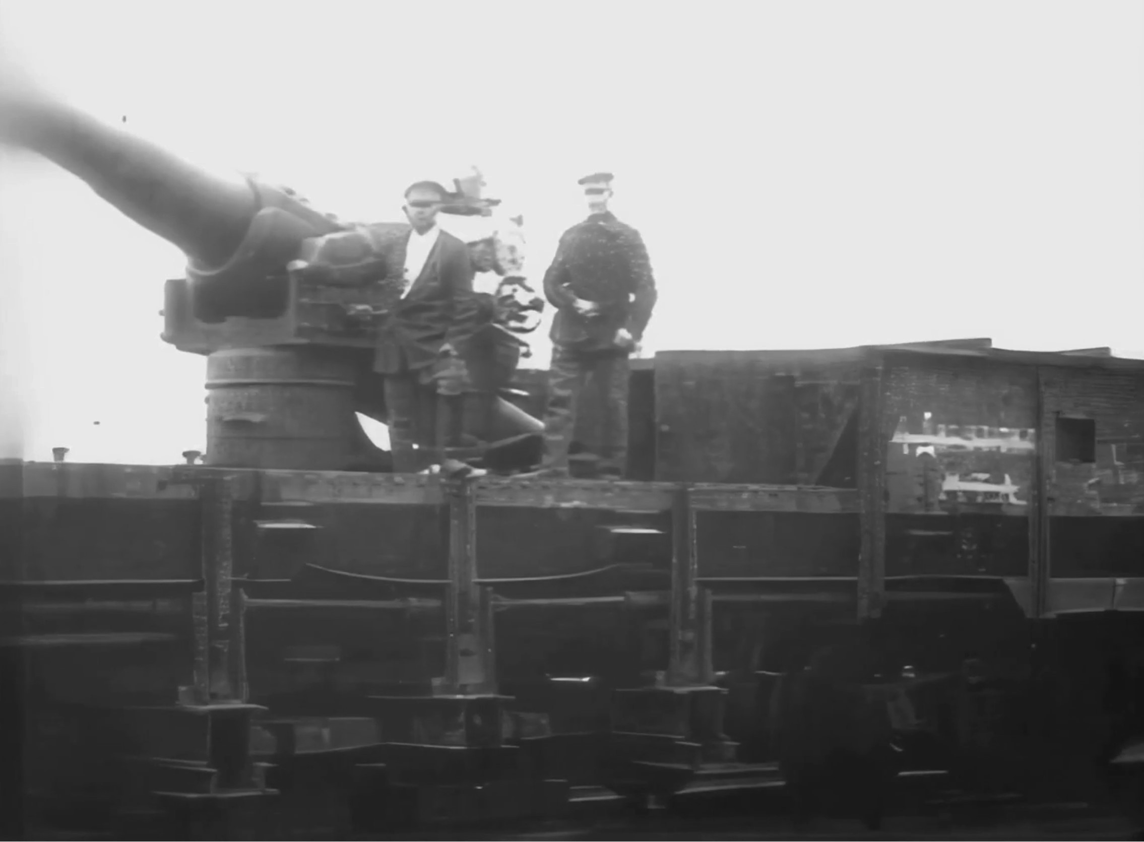 Russian armored railcar in civil war