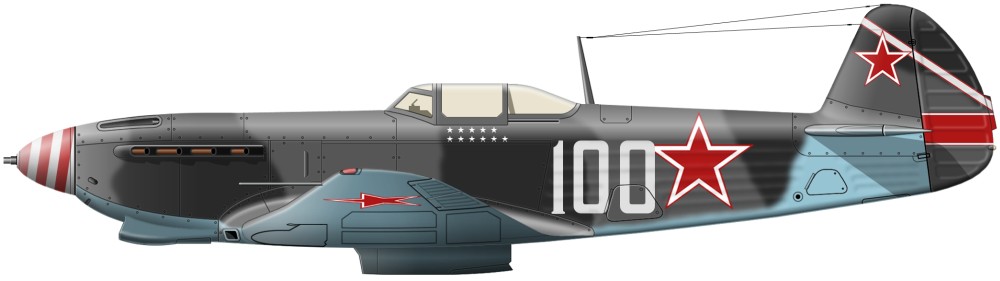ВОВ ЭБИ советский военный номер 100 цветной боковик ww2 image pursuit squadron