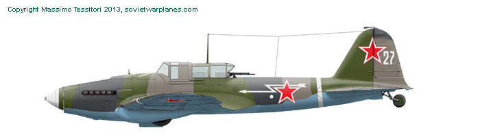 ВОВ военный опознавательный знак номер 27 ВВС СССР. picture aerial ground attaker airplane ww2