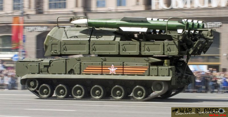 photo Russian 9A317 launcher of selfpropelled medium-range surface-to-air missile system Buk-M2