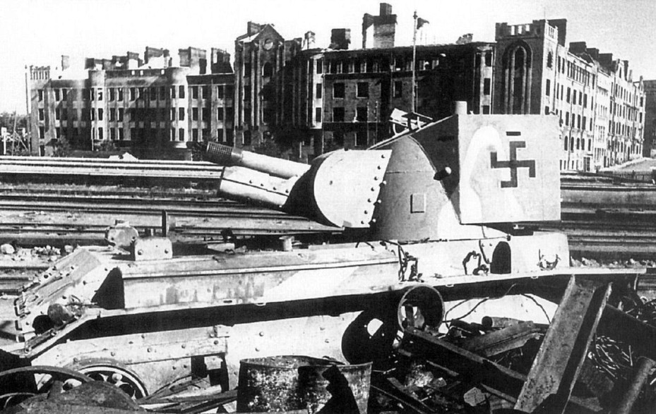 Destroyed finn BT42 SPG photo WWII