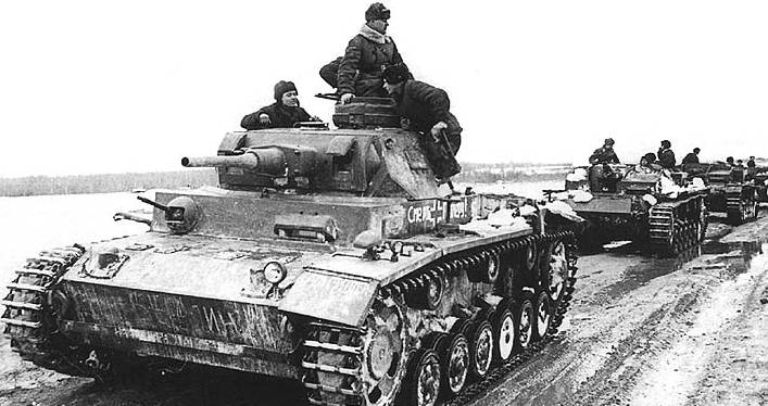 captured Pz.III and StuG.III second world war armoured fighting vehicles
