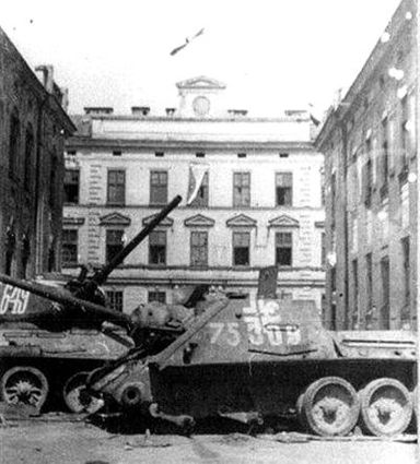 ВМВ фото: СУ-85 и Т-34/85 в плену