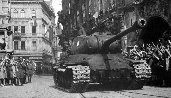 Wartime picture 1st Czechoslovak separate tank brigade IS2.