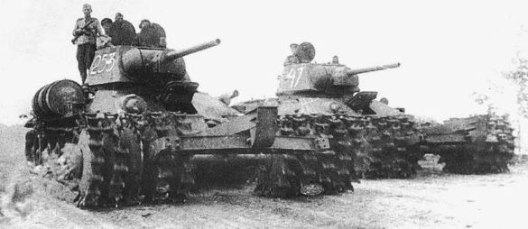 wartime picture USSR T-34 Minesweeper tanks GPW