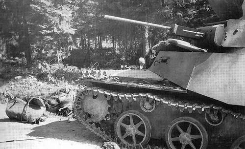 wartime image Soviet light tank т30 armed with TNSh cannon AFV