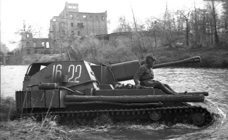 Русская легкая самоходка СУ-76М № 1622, весна 1945