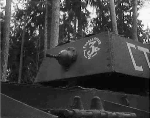 Советские танки КВ-1 Клим Ворошилов кадр кинохроники ВОВ