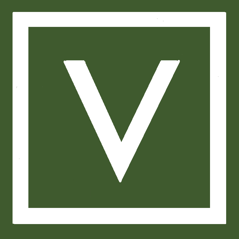 эмблема V внутри квадрата