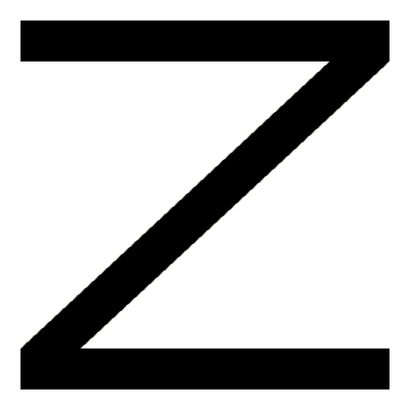 черная Z на белом фоне