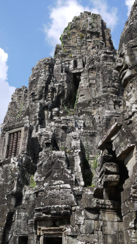 photo Angkor Bayon - 216 gigantische Gesichter der Bodhisattva auf Turme des Tempels.