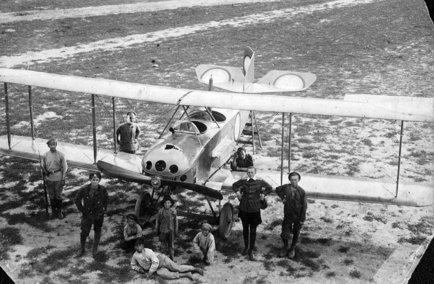 Damaged Anade warplane of Russian Army WWI
