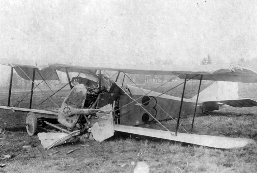 Crashed Ansaldo Balilla fighter  World War I