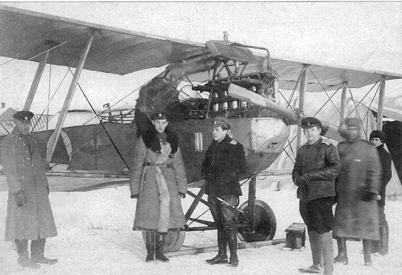 The Russian army often used captured German and Austrian airplanes
