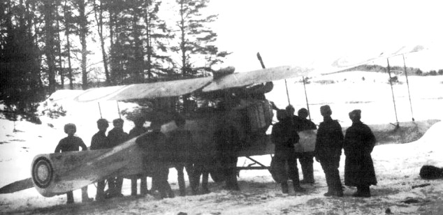 captured and pressed to Russian service Albatros B.III airplane