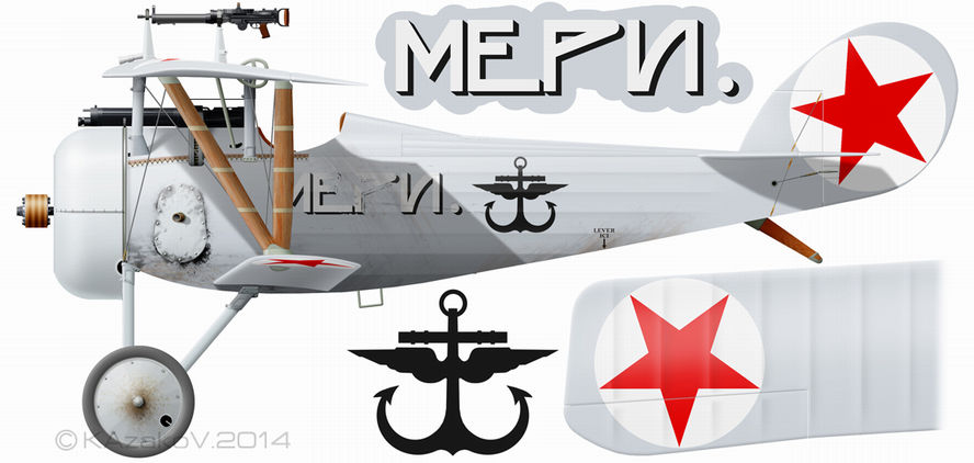 Soviet Nieuport 25 fighter of nautical fleet aviation